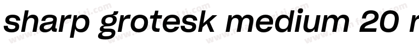 sharp grotesk medium 20 regula字体转换